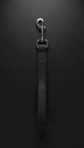 Charcoal Suede Leash With Brushed Steel Clasp