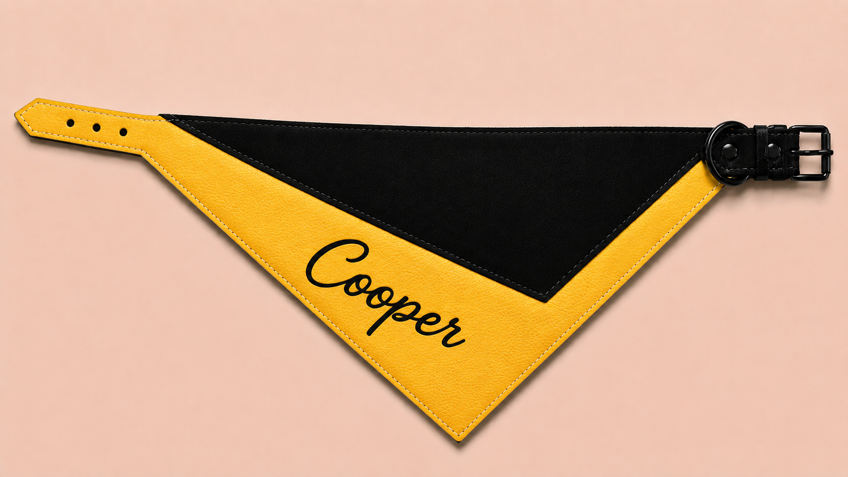 Luxury Dog Scarf with Custom Printed Name & Soft Suede Lining